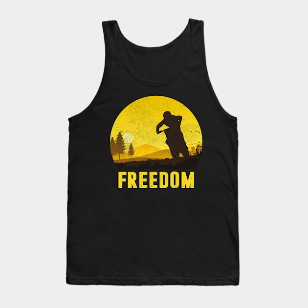 Freedom Motocross Dirtbike Motorcycle Lover Tank Top by funkyteesfunny